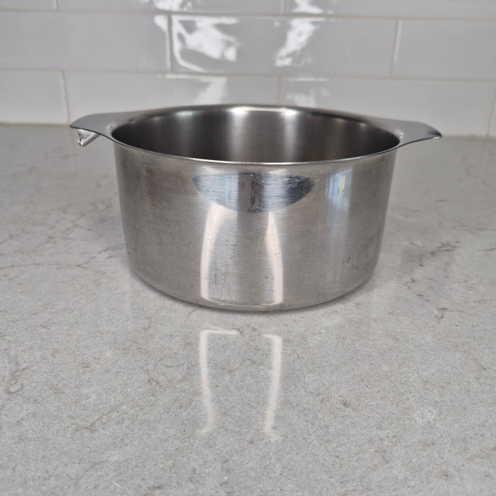 Triplinox Saucepan Double Handle 18-10 Stainless Steel 6 Inch Silver